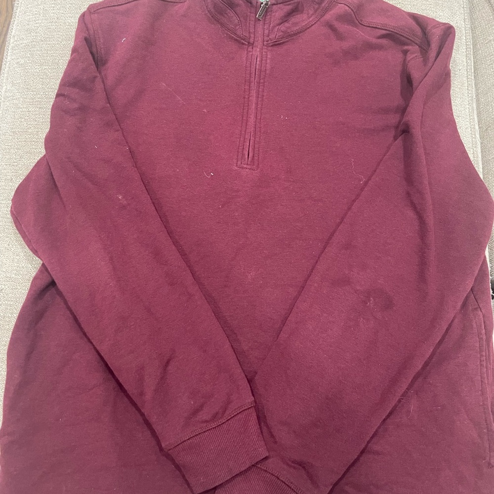 Ben Hogan Men's Burgundy Half-Zip Sweater